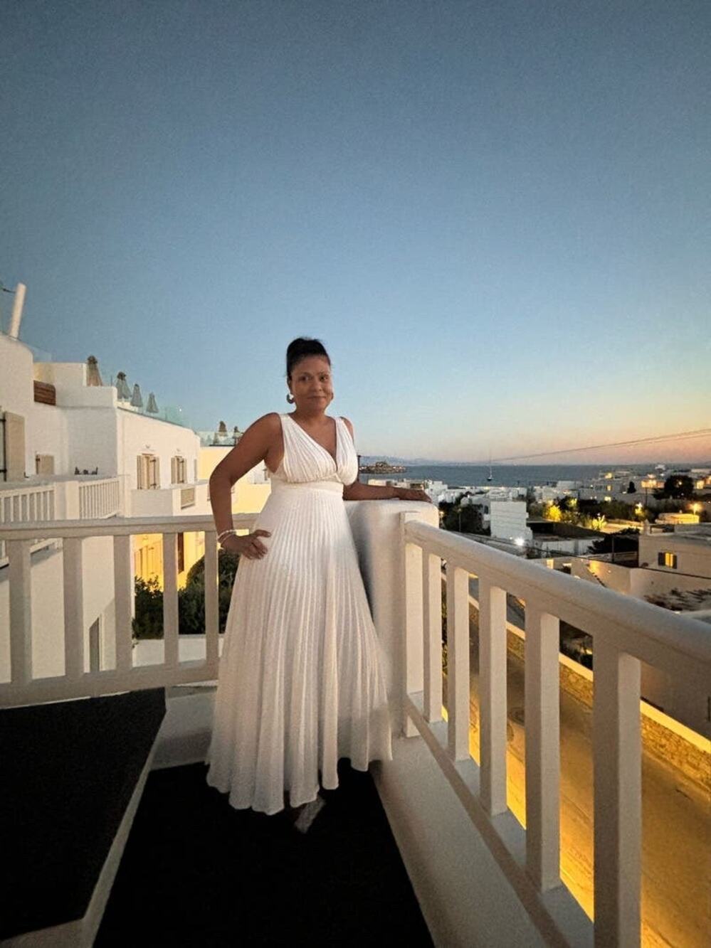 TOME White Accordion Pleated Sleeveless Flowy Bridal Maxi Dress Size 6